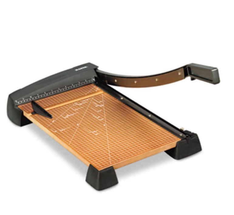 hunt heavy-duty wood base 18-sheet trimmer - 15-inch cut