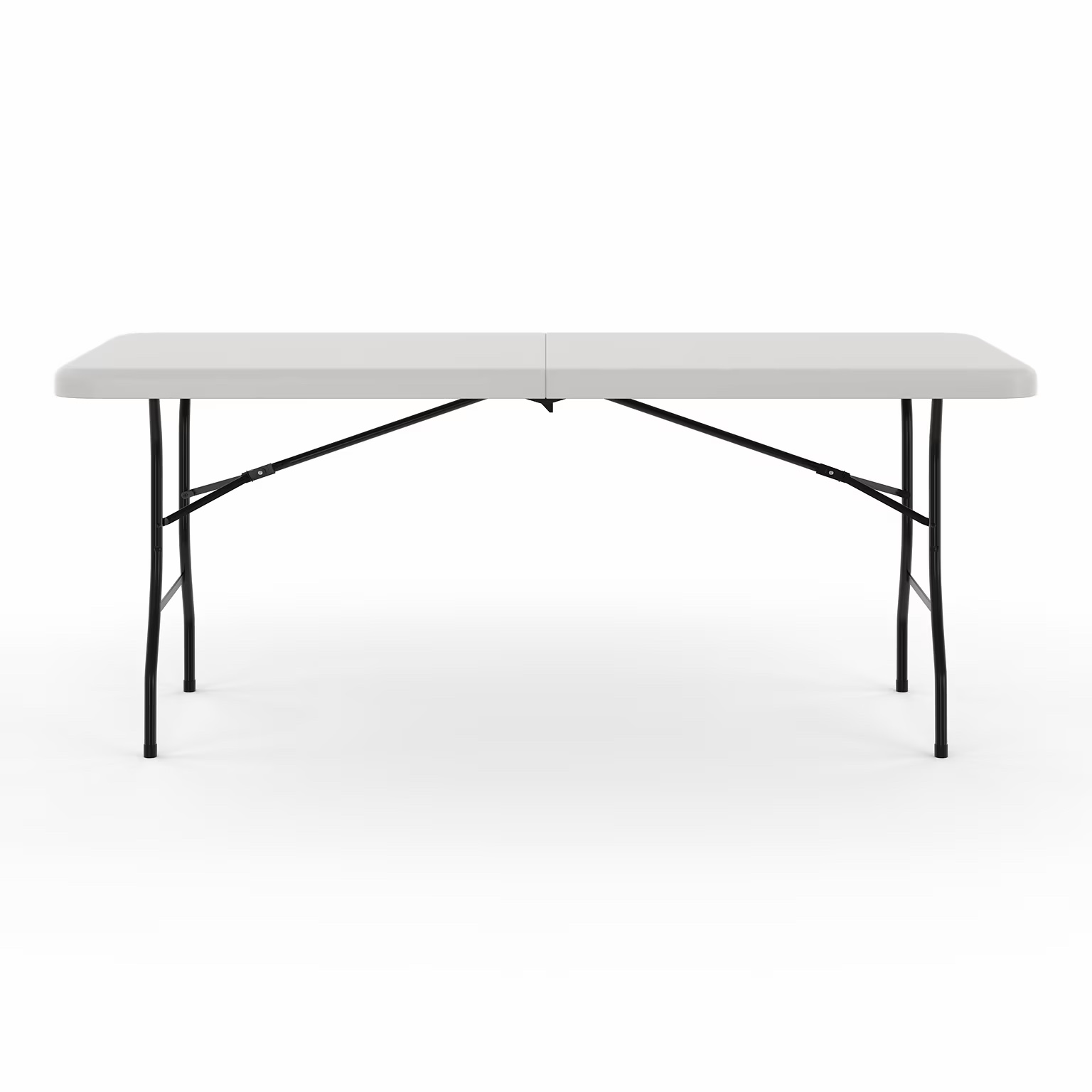 Staples Folding Table, Regular Duty, 72"L x 30"W, Platinum (79156)