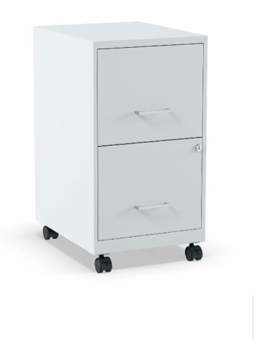 staples 2-drawer light duty vertical file cabinet locking letter gray 18  (24363) st60053-cc