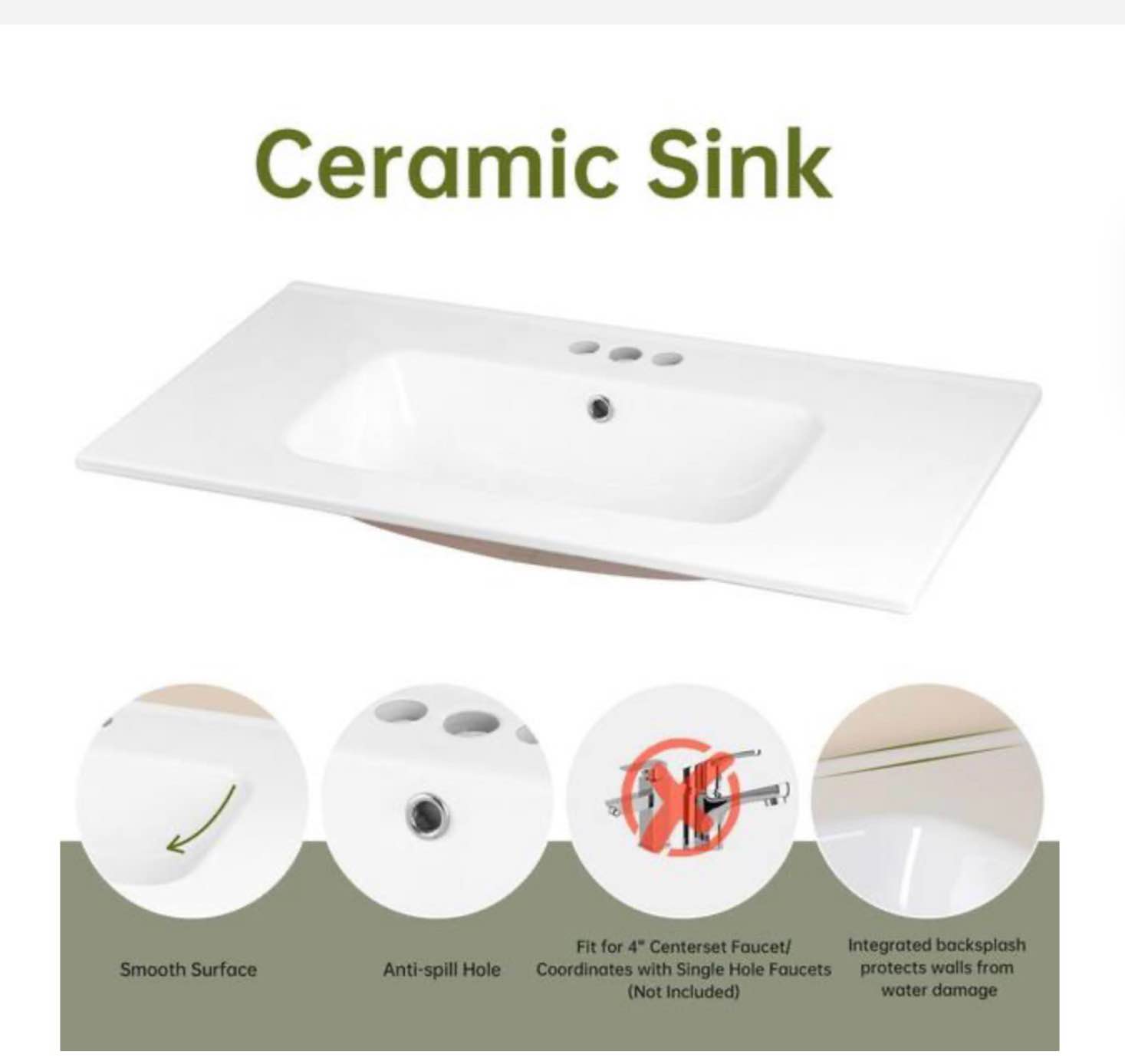 Vanity Top Sink Model DVS-75B