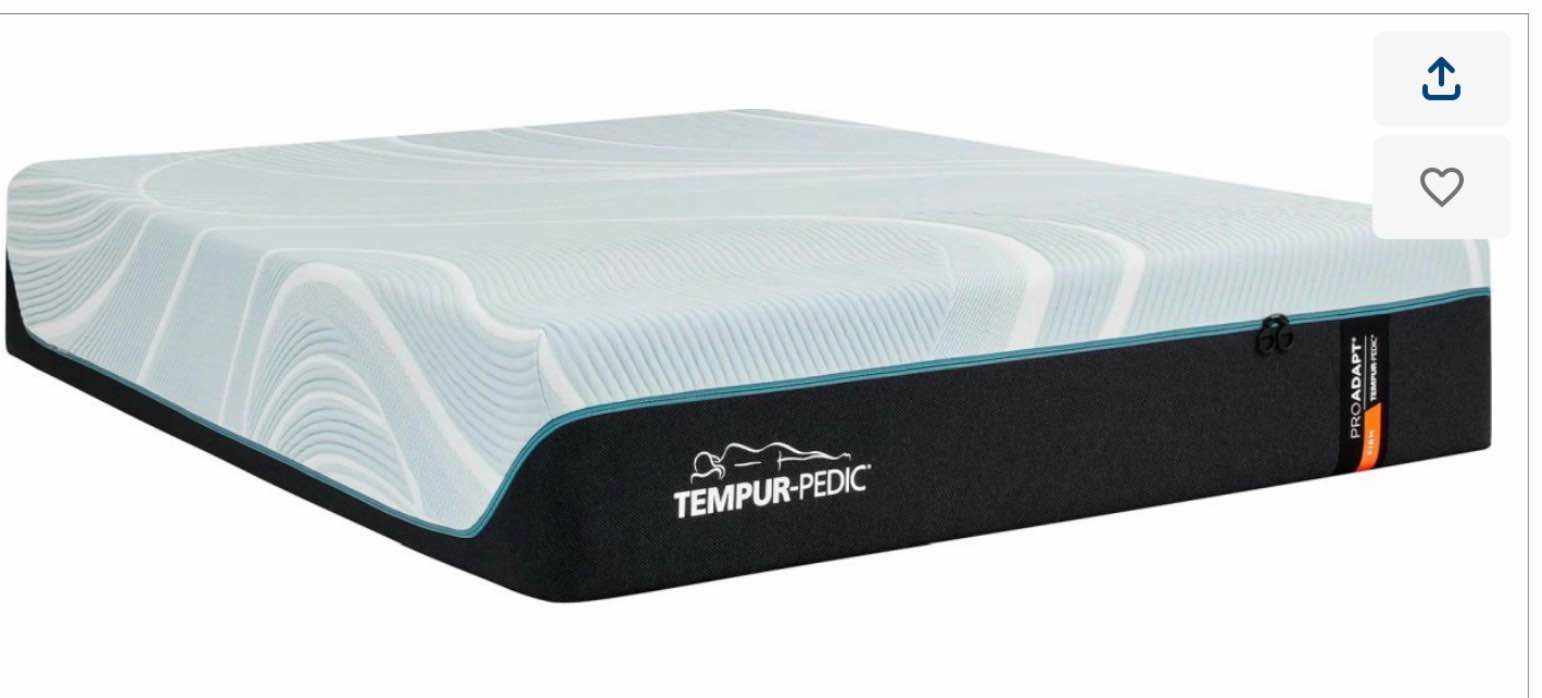 TEMPUR-ProAdapt® 12" TEMPUR-Material™ Firm Tight Top Split California  Mattress, Includes 2 Pieces