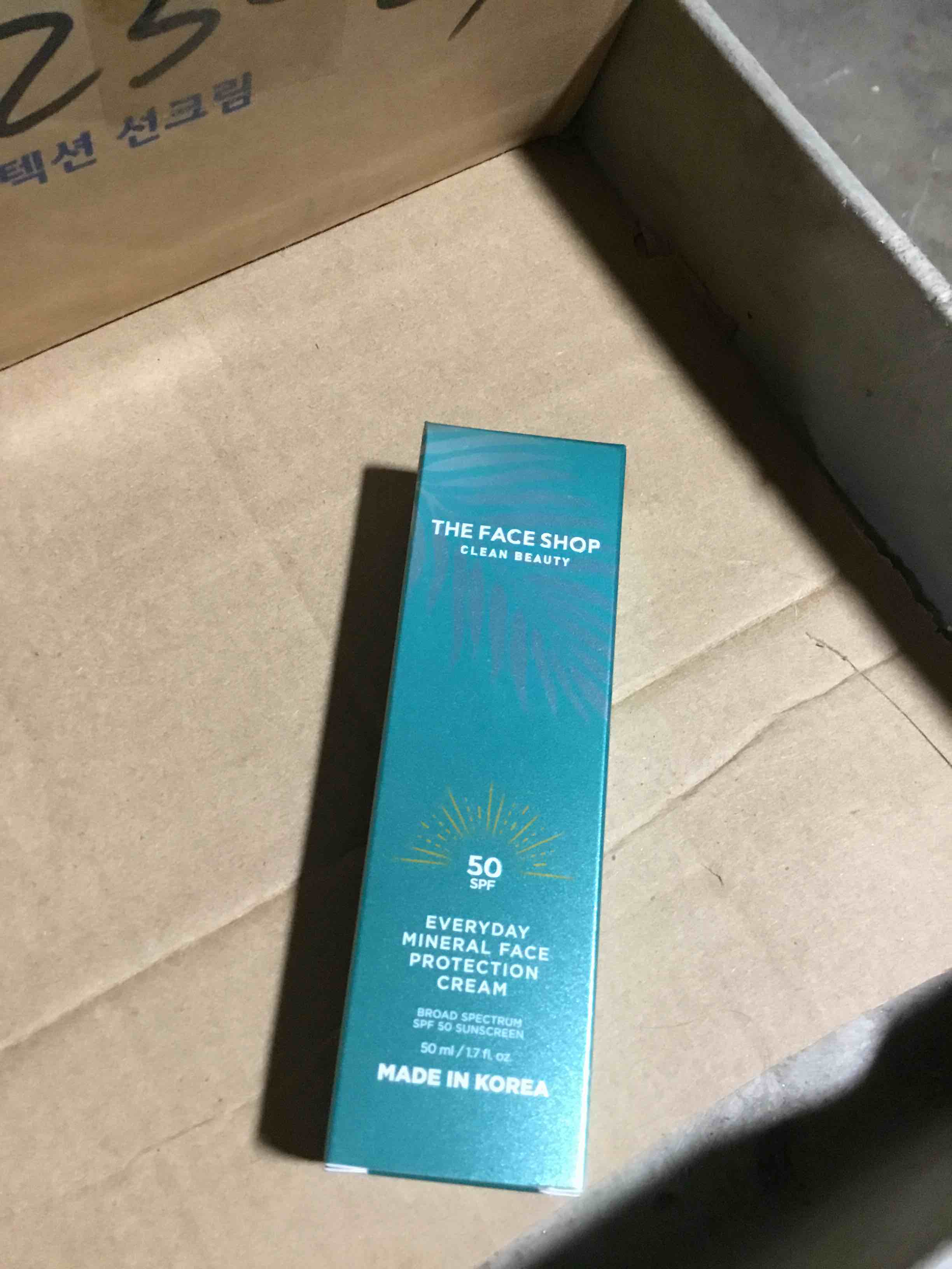 Condition photo showing As Is for (Exp 02/26)) (pack of 33) THE FACE SHOP Clean Beauty Mineral Sunscreen SPF 50 PA+++Exp 3/26 Korean Formula