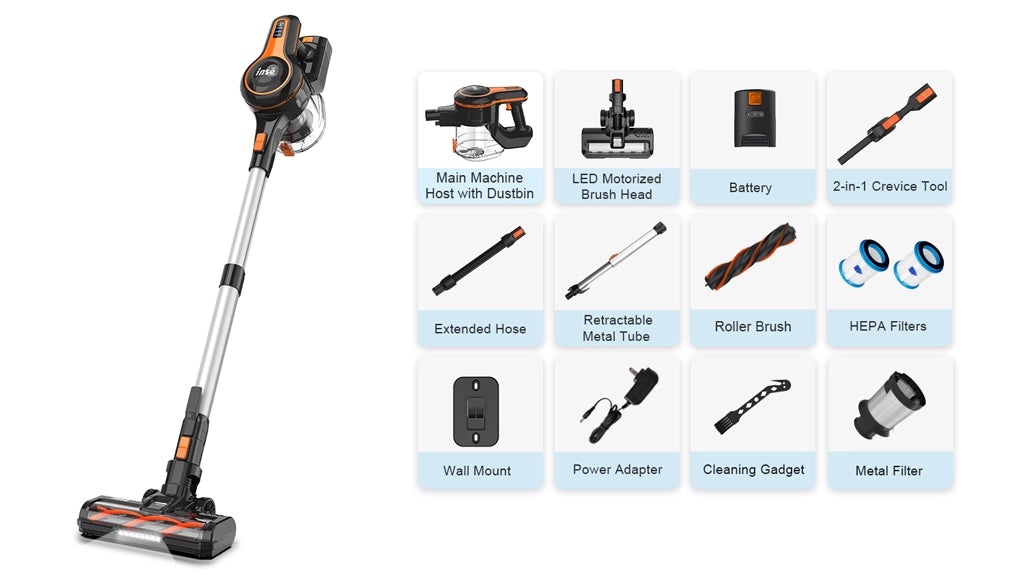 inse s670 cordless vacuum cleaner 25kpa powerful suction 6 in 1 multifunction 