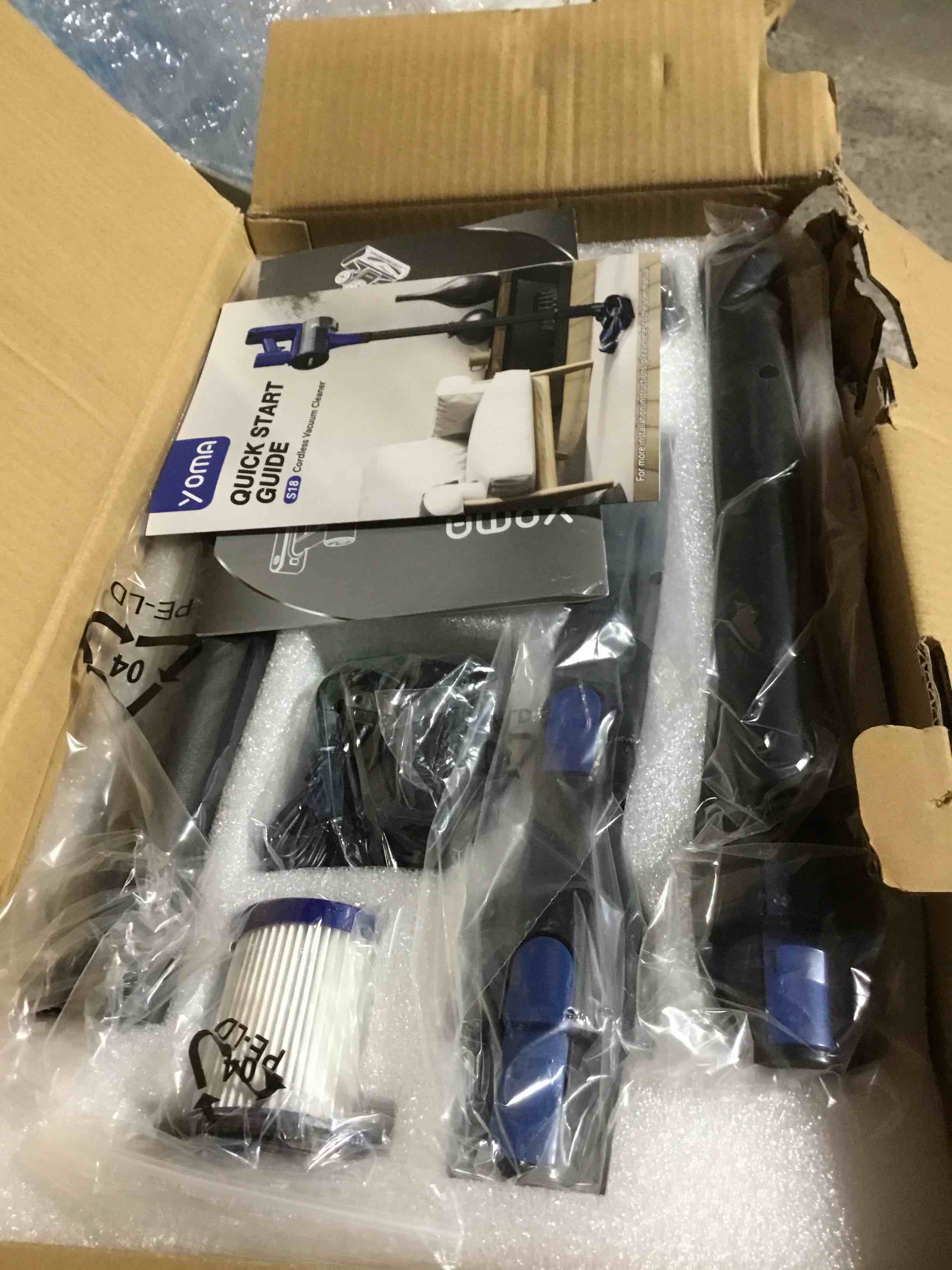 Condition photo showing Good Condition for yoma cordless vacuum cleaner, 6 in 1 lightweight stick vacuum with detachable battery, 26kpa powerful suction vacuum cleaner for home carpet hardfloor pet hair