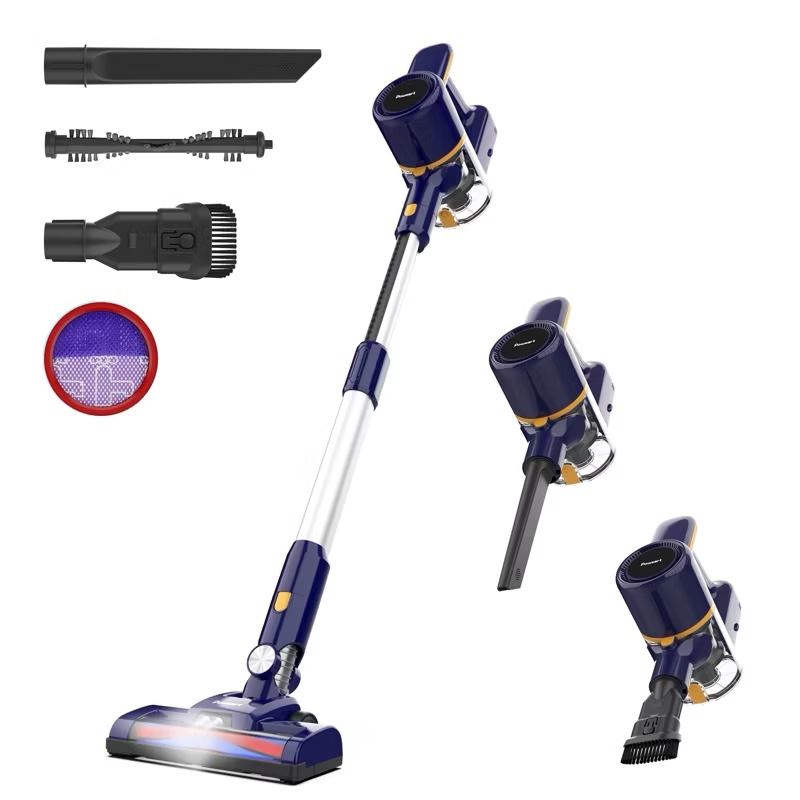 poweart n7s cordless vacuum cleaner, 6-in-1 lightweight stick vacuum with powerful suction, 6-cell 2200mah rechargeable battery