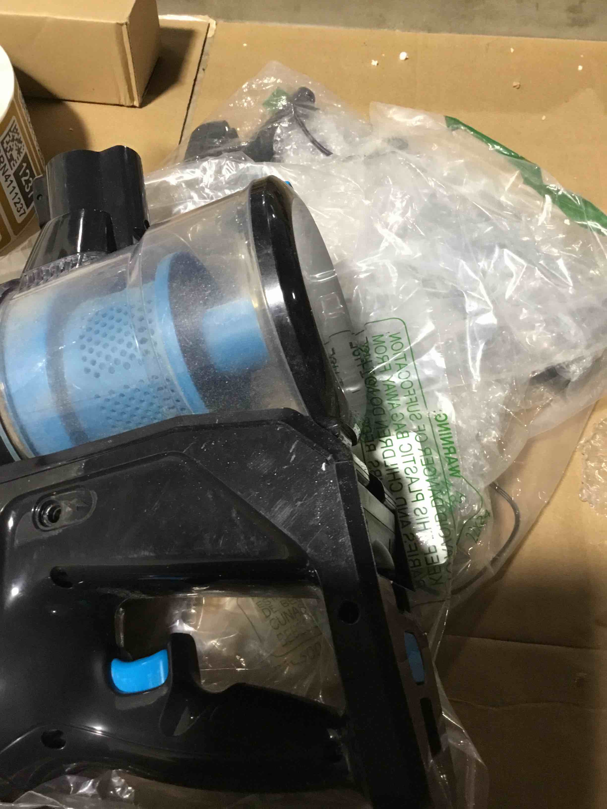 Condition photo showing As Is for INSE V70: Cordless Handheld Multi-Surface Stick Upright Vacuum - Blue