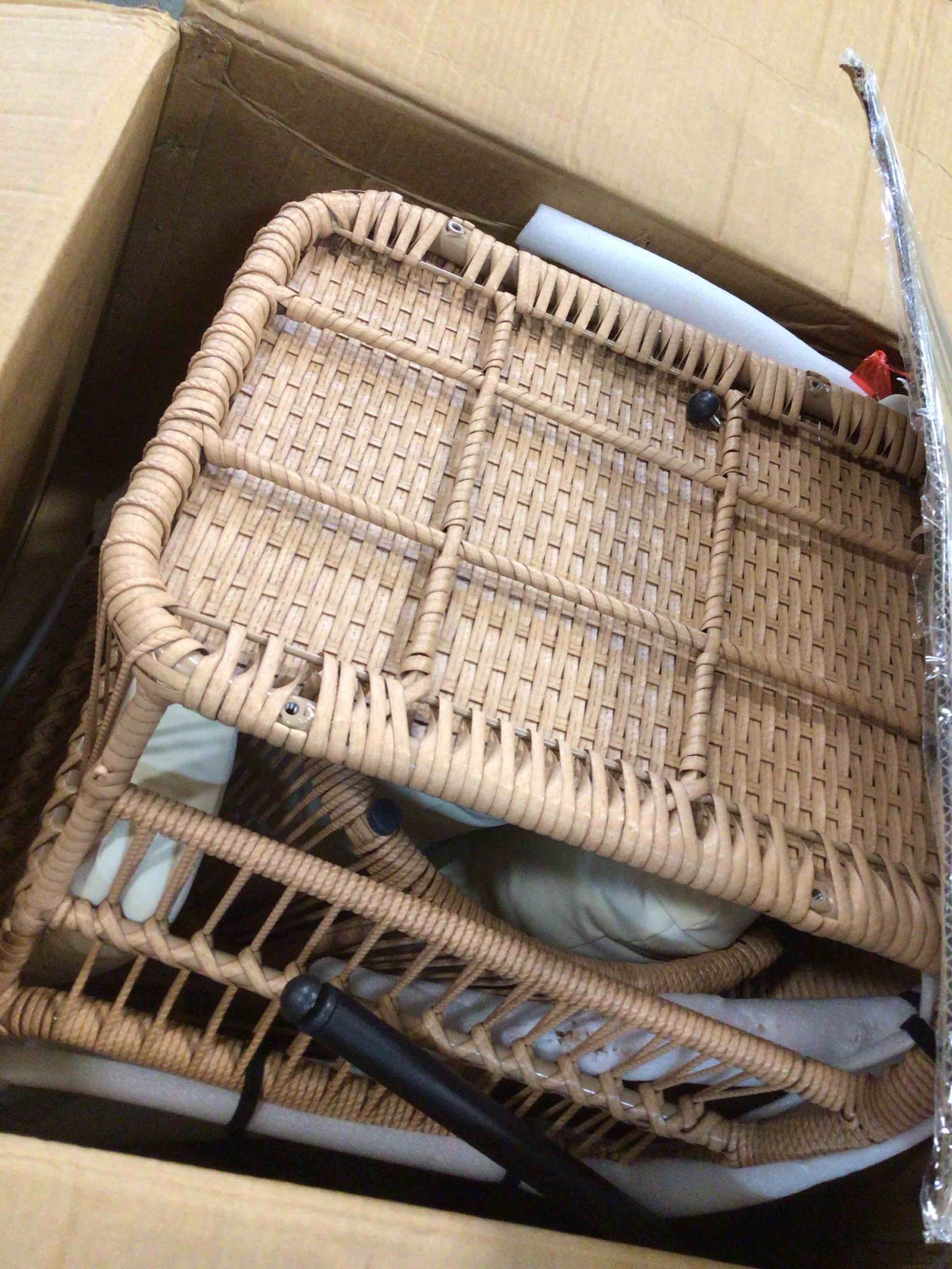 Condition photo showing Good Condition for 3 pcs  bistro set color wood 