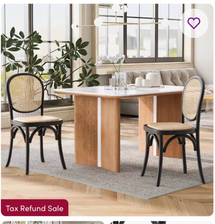 Jaziel Rattan Dining Chair ( Set of 2 ) 