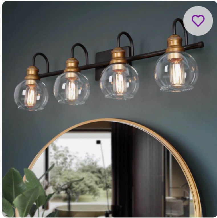 Bergeson 4- Light 29.5” W Dimmable Black Bathroom Vanity Light 