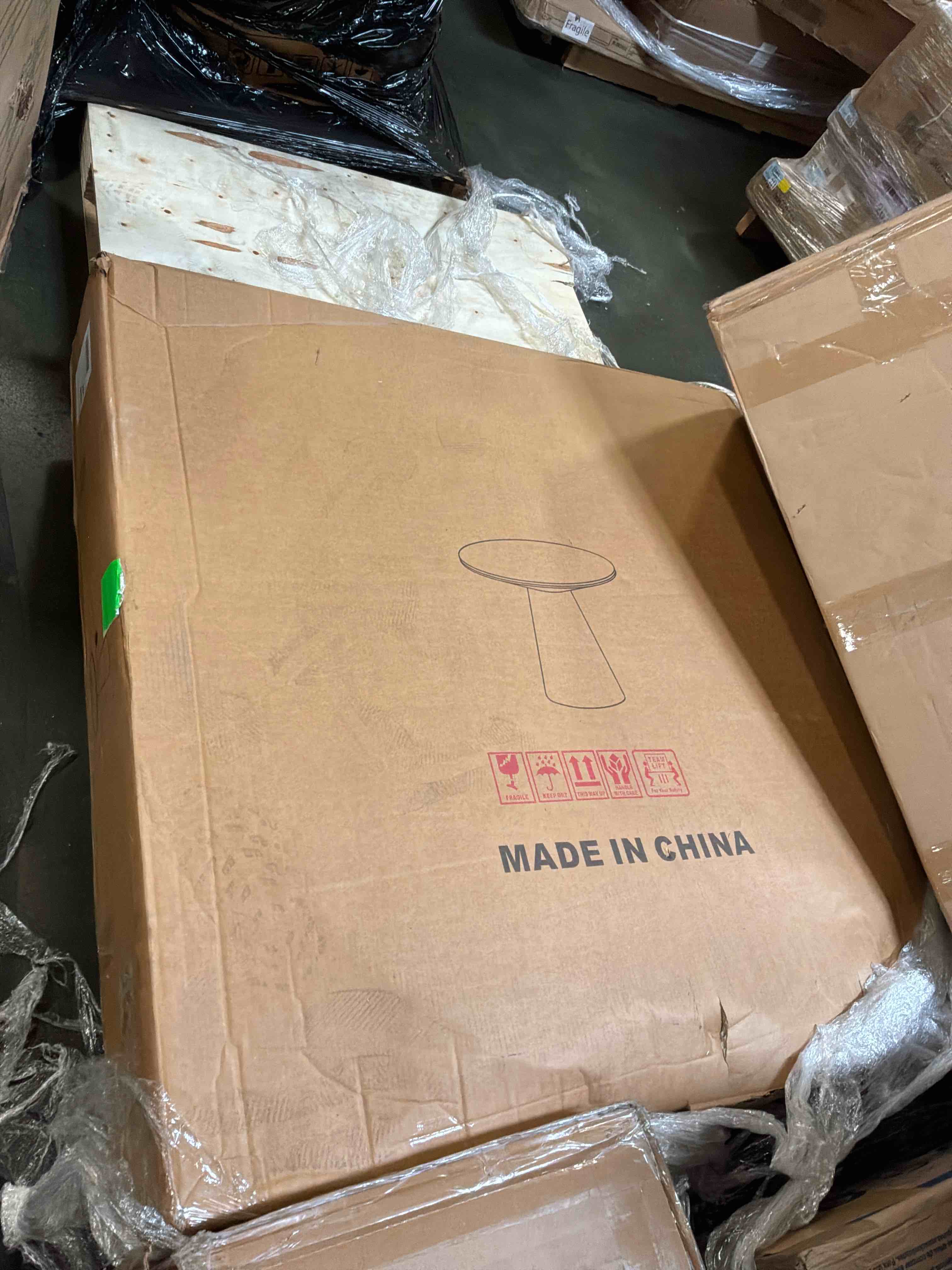 Condition photo showing New/Like New for furniture of america crambel modern solid wood 20-inch round end table with cone-shaped pedestal base, living room furniture for small space, home office, oak