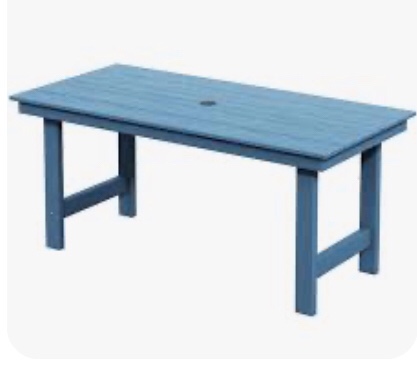 dining table umbrella hole rectangle 66.93-in