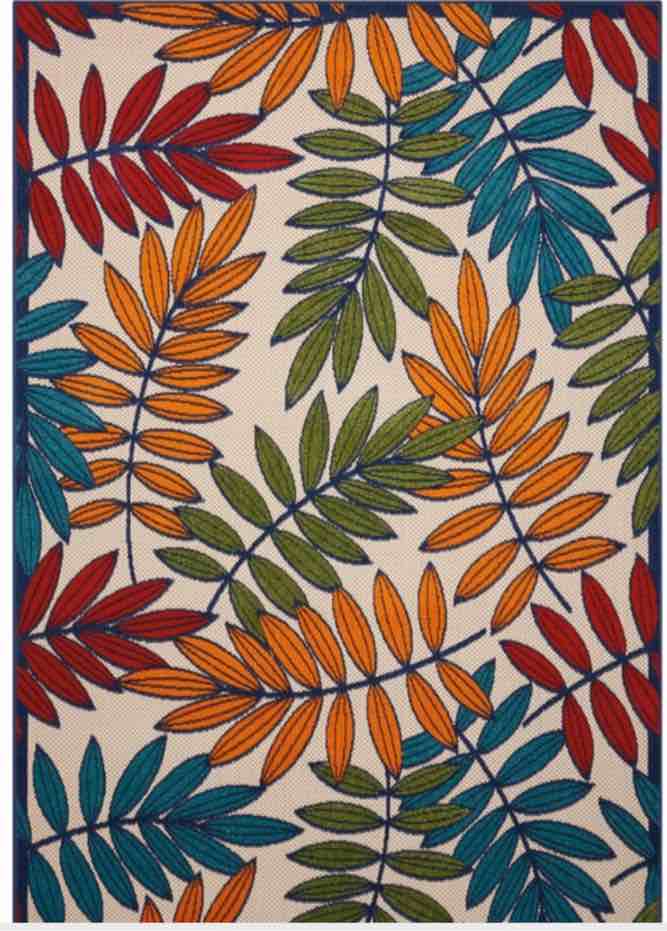 nourison home aloha alh18 multi 6' x 9' outdoor area rug