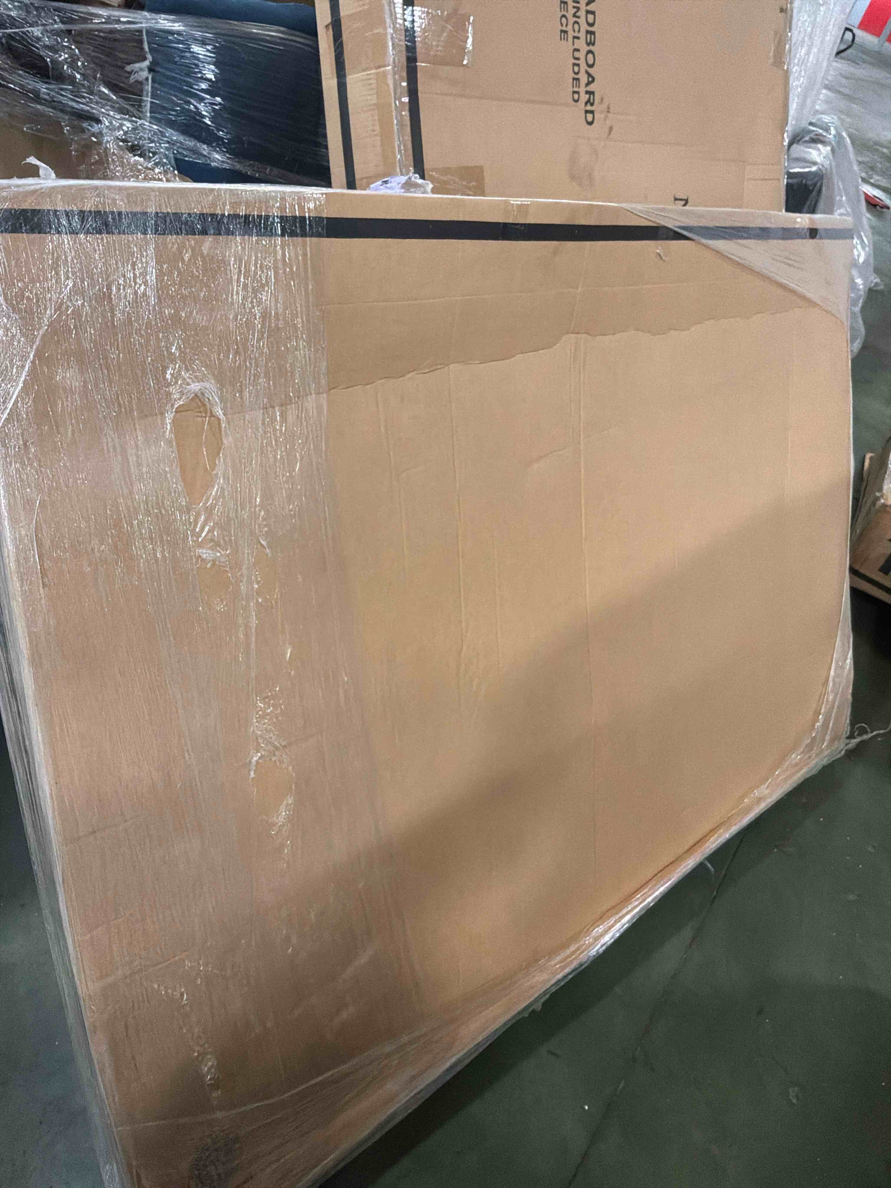 Condition photo showing New/Like New for royard queen panel bed with storage 