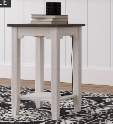 Dorrinson Chairside End Table with USB Ports & Outlets