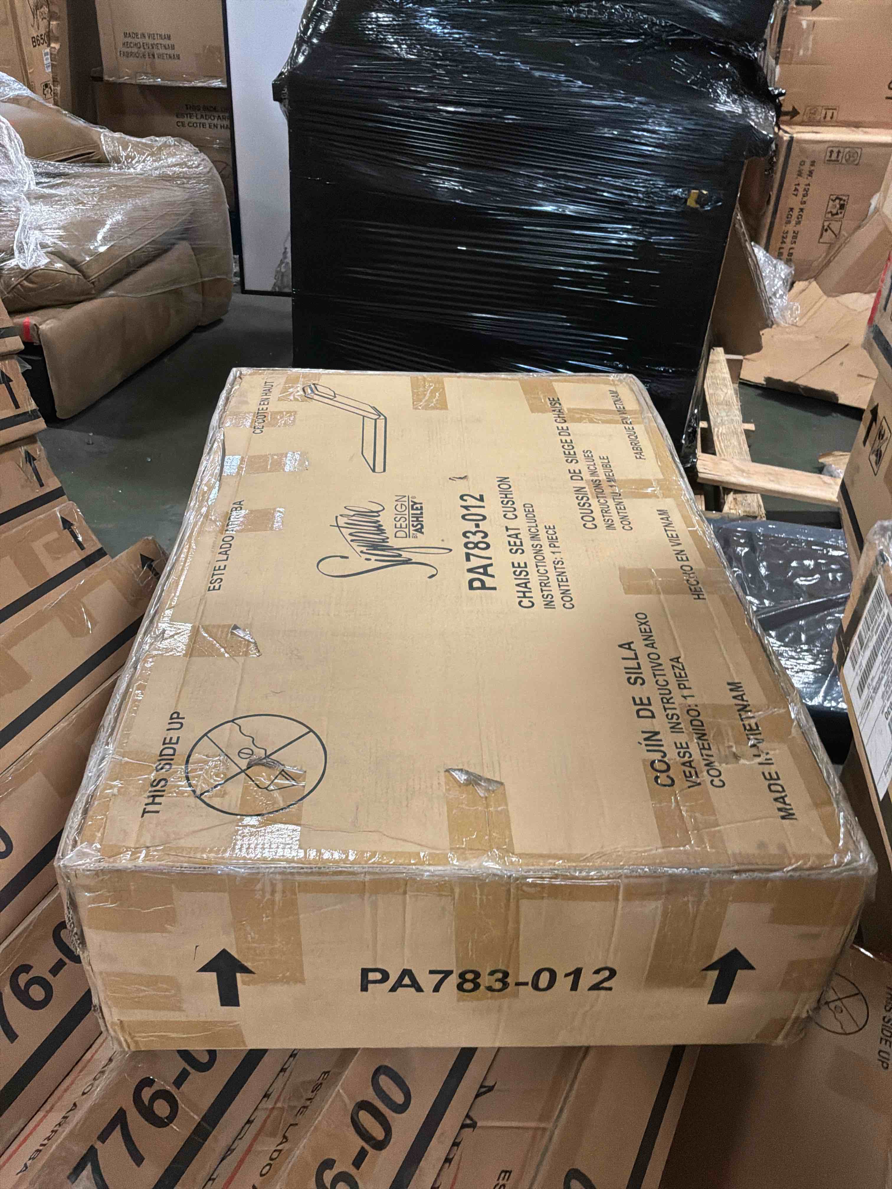 Condition photo showing New/Like New for chaise seat cushion 