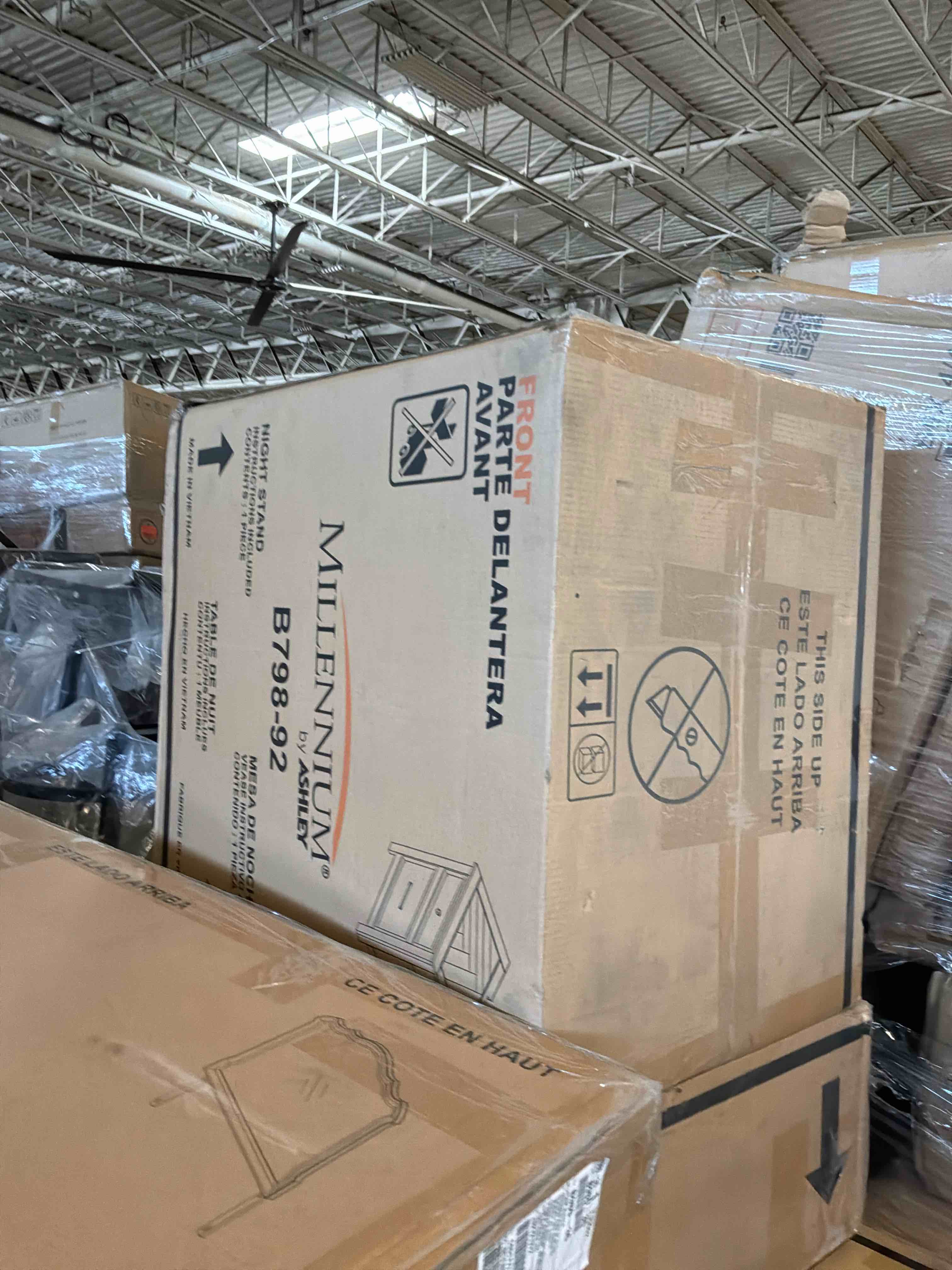 Condition photo showing New/Like New for hillcott two drawer night stand