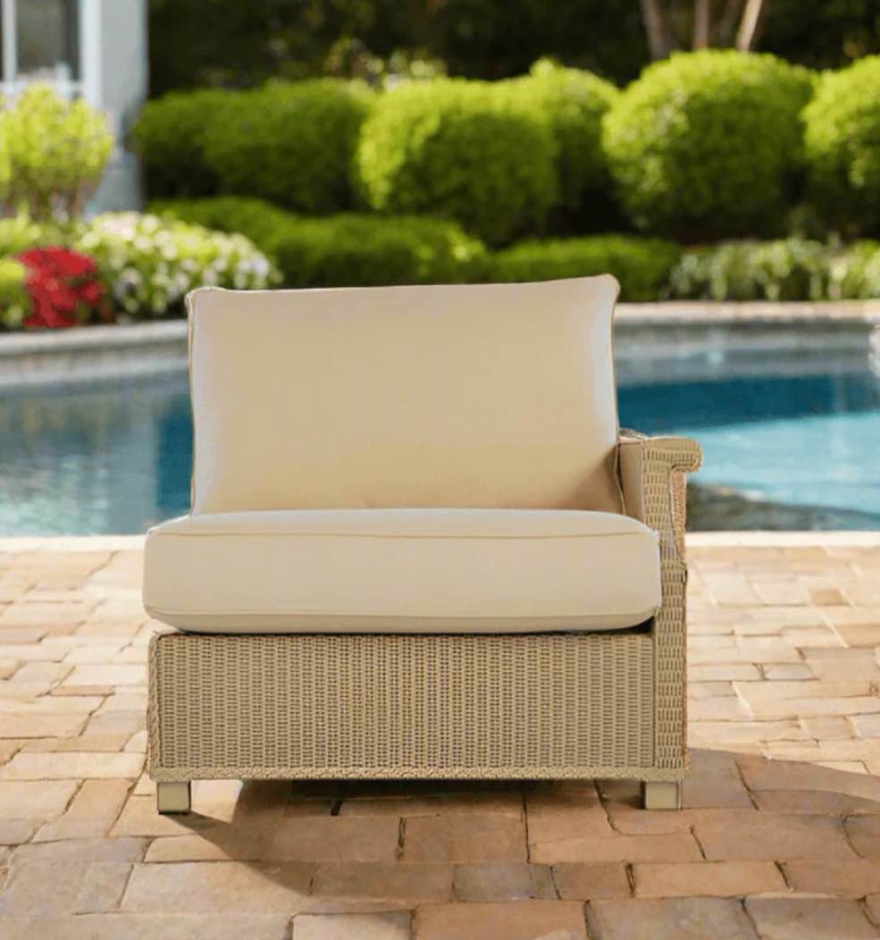 Similar to Lloyd Flanders Hamptons Wicker Outdoor Left Arm Sectional Chair