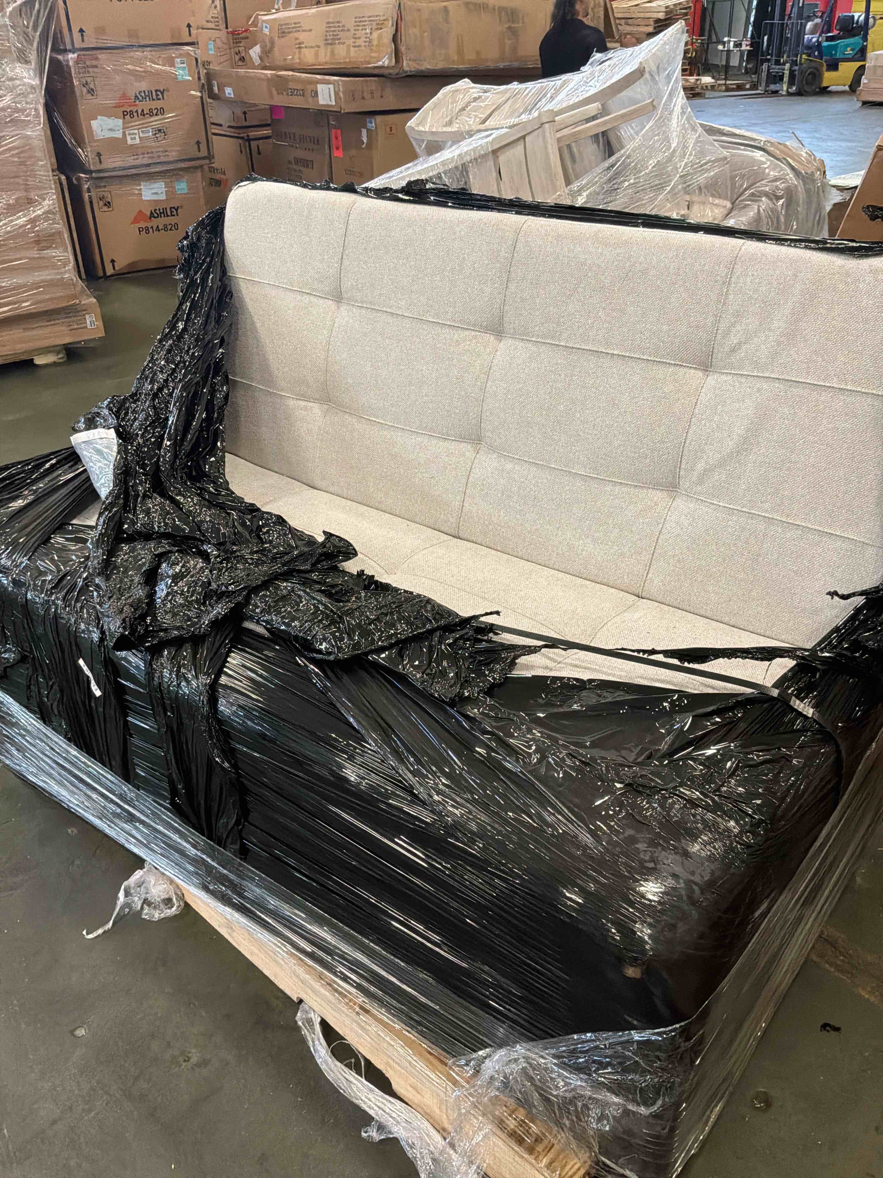 Condition photo showing Good Condition for similar to keiki sleeper sofa couch with pull-out bed, convertible couch, loveseat sofas with adjustable backrest, comfy couches beds with two throw pillows for living room