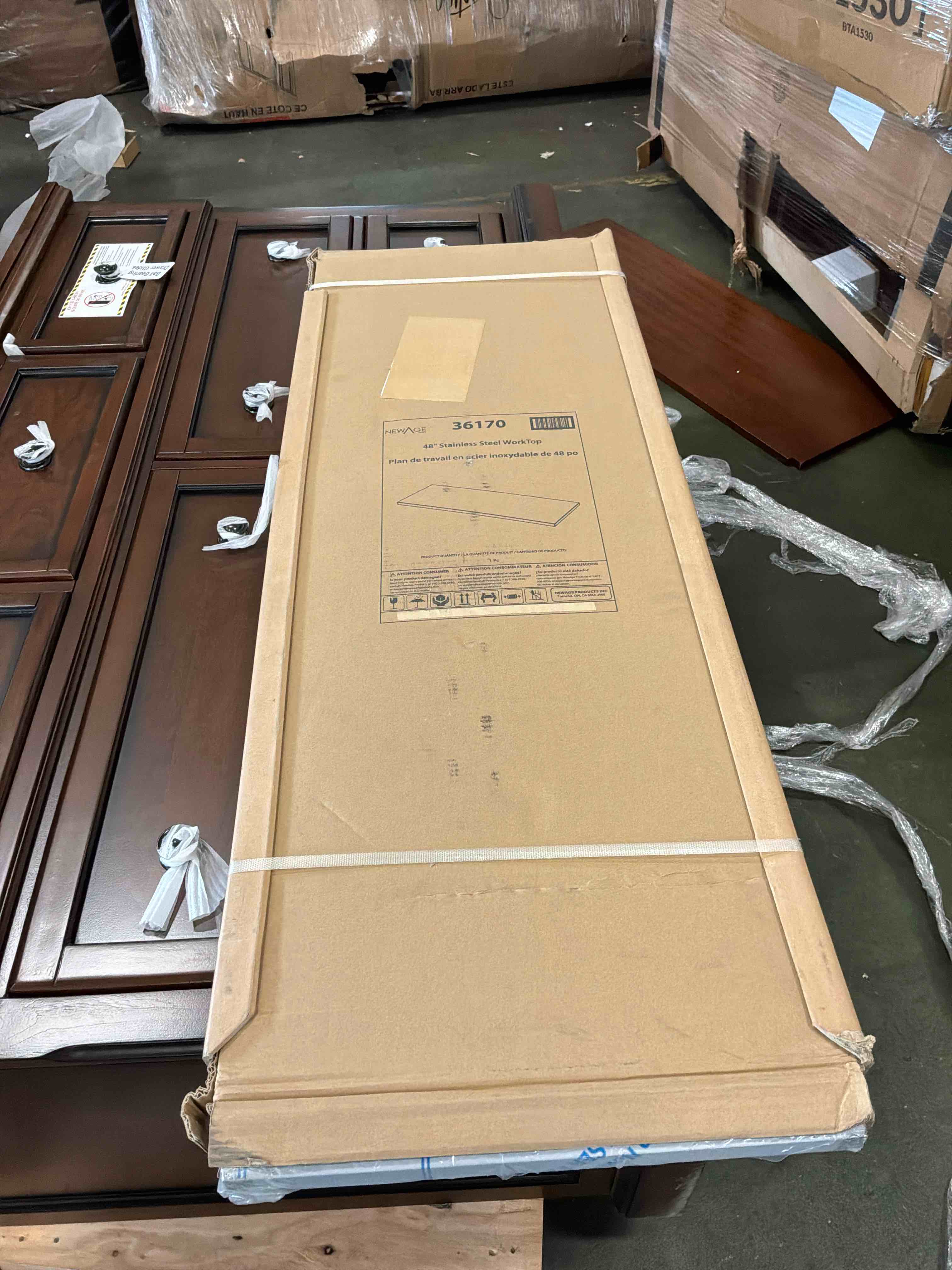 Condition photo showing New/Like New for newage products bold 3.0 series 48" stainless steel top
