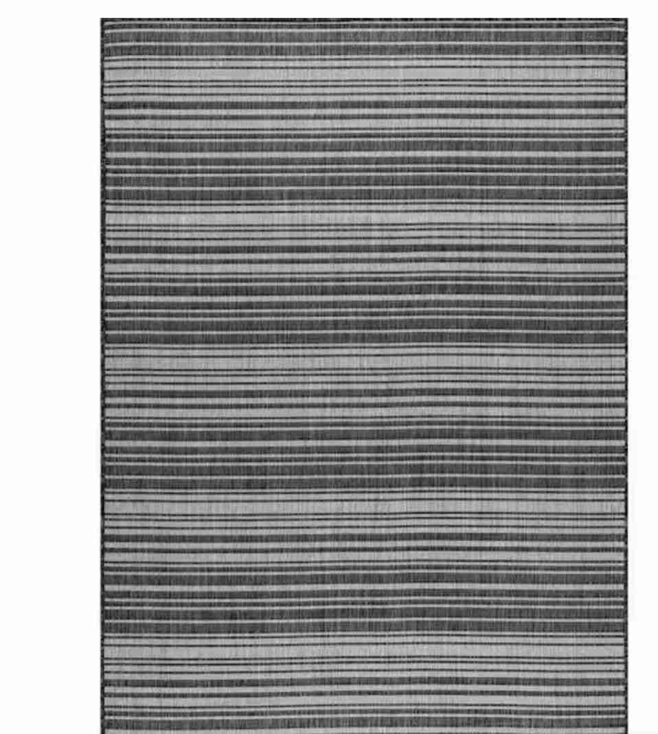 Similar to Waikiki Dark Grey/White 8.8” x 12” Stripe Indoor/Outdoor Area Rug