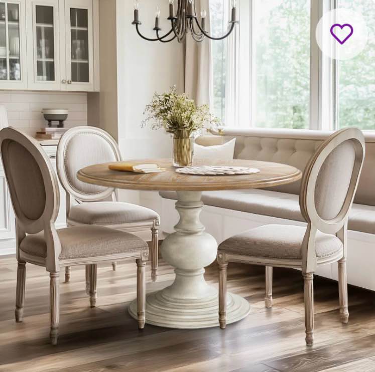 Lexi 46 Round dining table With pedestal base
