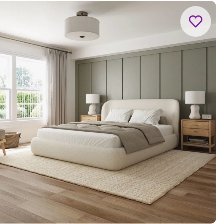 Lacricia Platform Bed Frame With wingback headboard Lacricia bed
