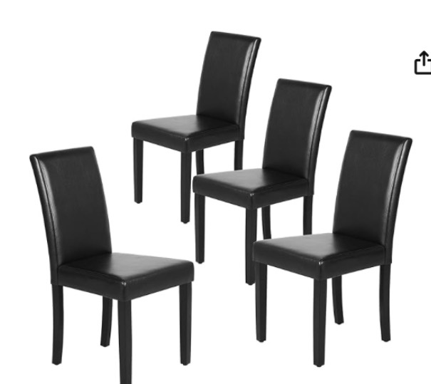Faux leather Upholstered Parsons Dining Chairs ( set of 2) 