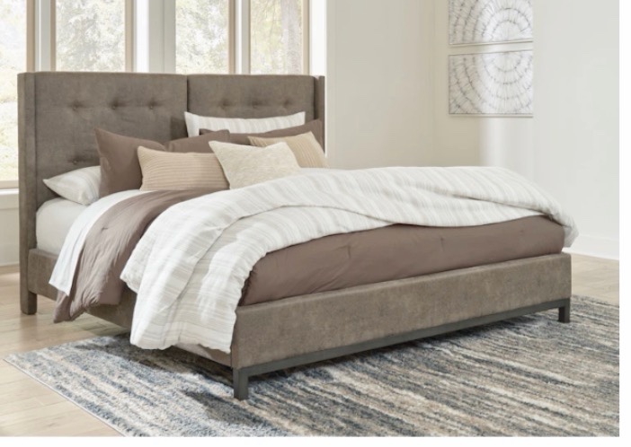 Wittland King Upholstered Panel Bed ( only footboard Rails ) 