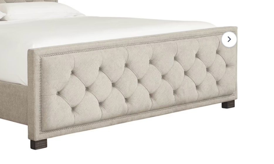 B749-54 Exclusive Upholstered Bed - Queen ( footboard) 
