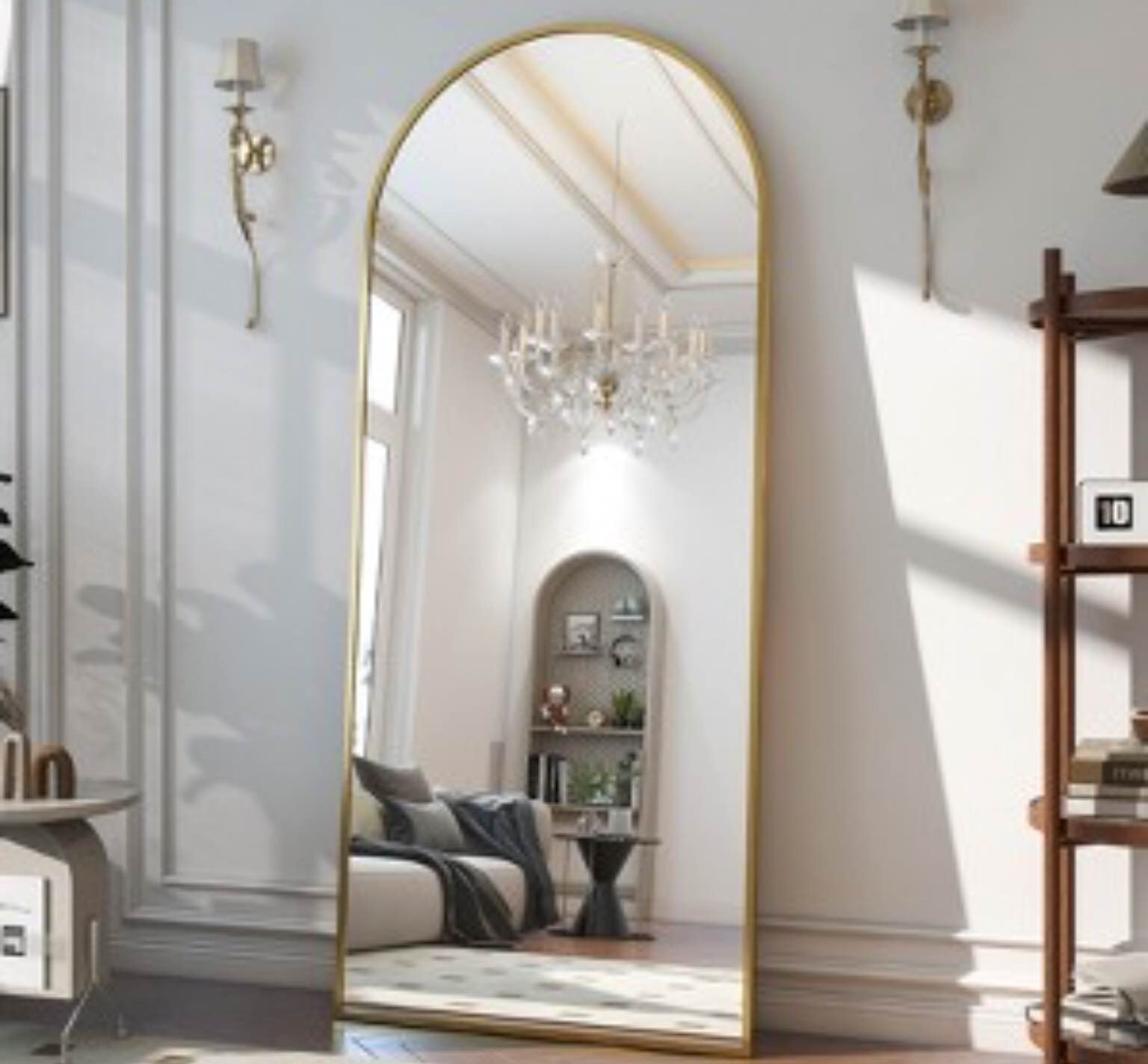 Full Length Mirror  BEAUTYPEAK Rectangle With Top Full  Length 71”x30
