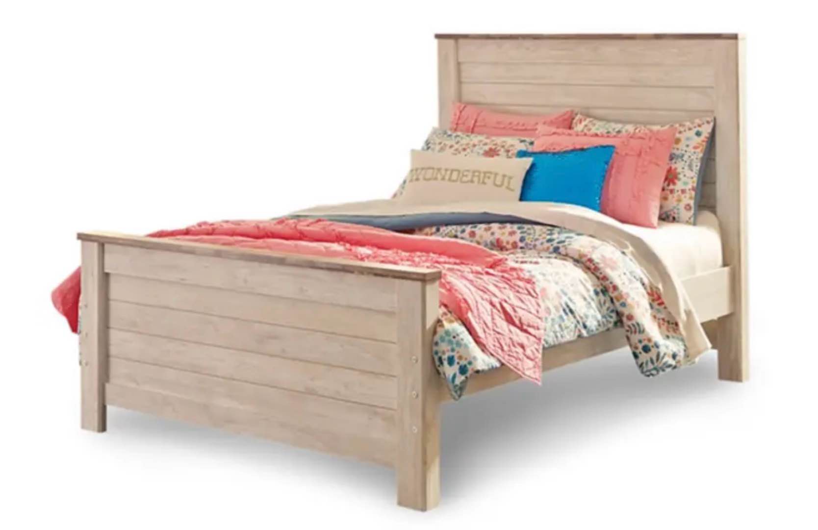 Willowton - Whitewash Full Panel Bed (headboard only)