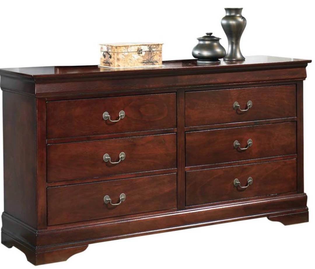 Alisdair Traditional 6 Drawer Dresser, Dark Brown