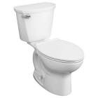 american standard 609da001.020 cadet pro two-piece toilet with slow-close seat and wax ring, round front, standard height, white, 1.28 gpf (incomplete 1 box of 3 only)