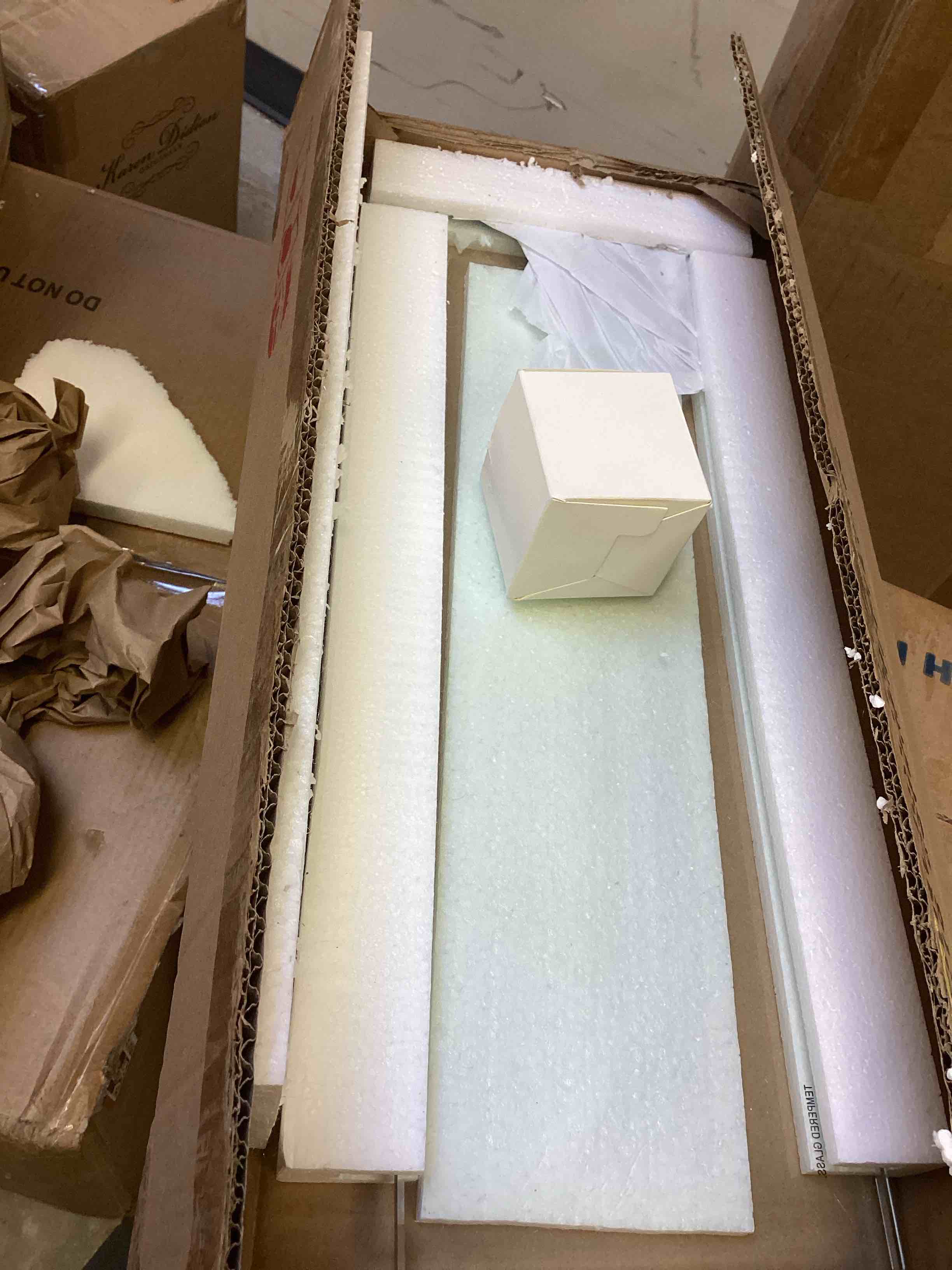 Condition photo showing New/Like New for fritsch glass bracket shelf