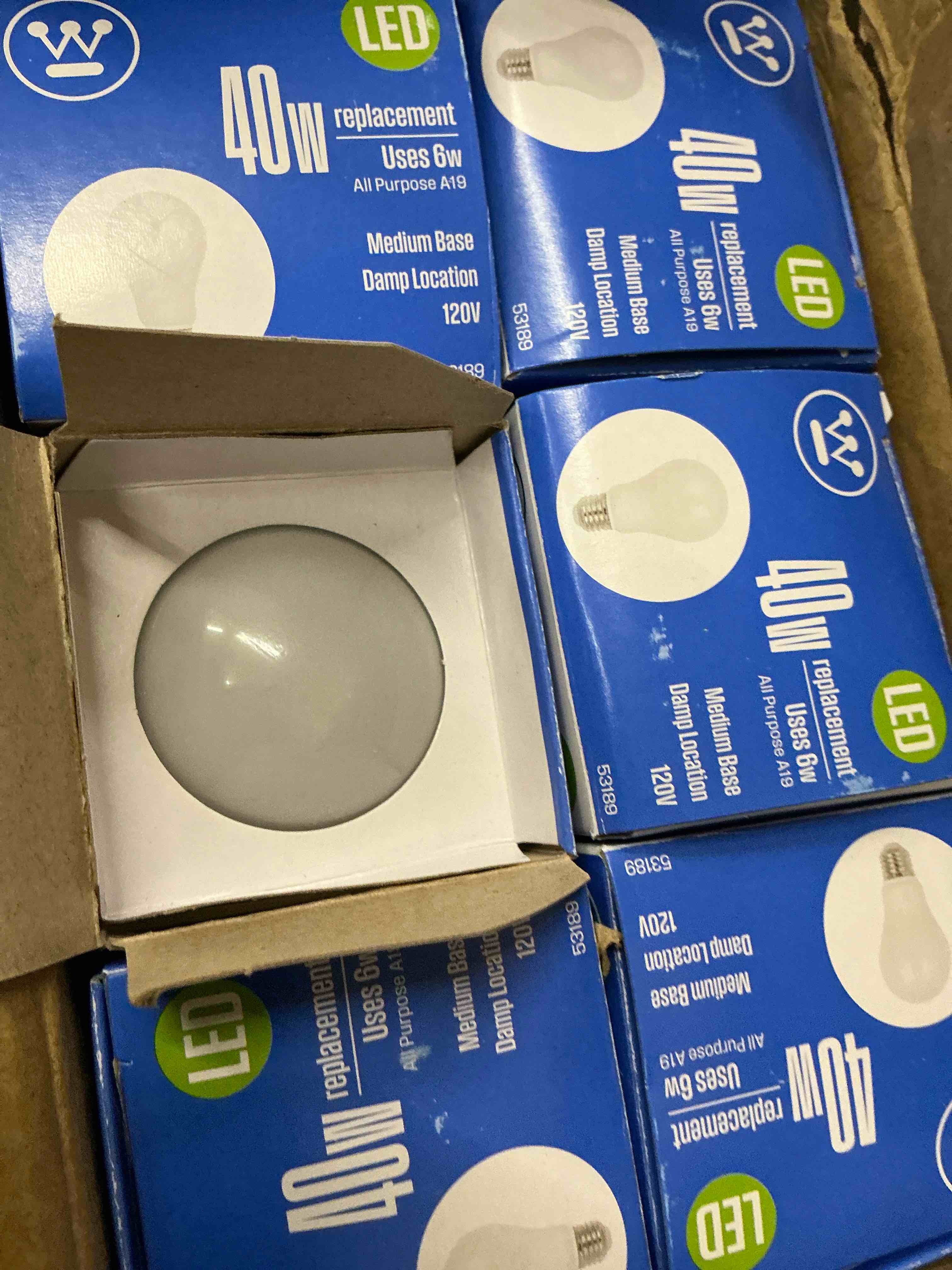 Condition photo showing Good Condition for westinghouse 5318920 pack of (6) 6 watt a19 medium (e26) led bulbs - soft white / 3000k