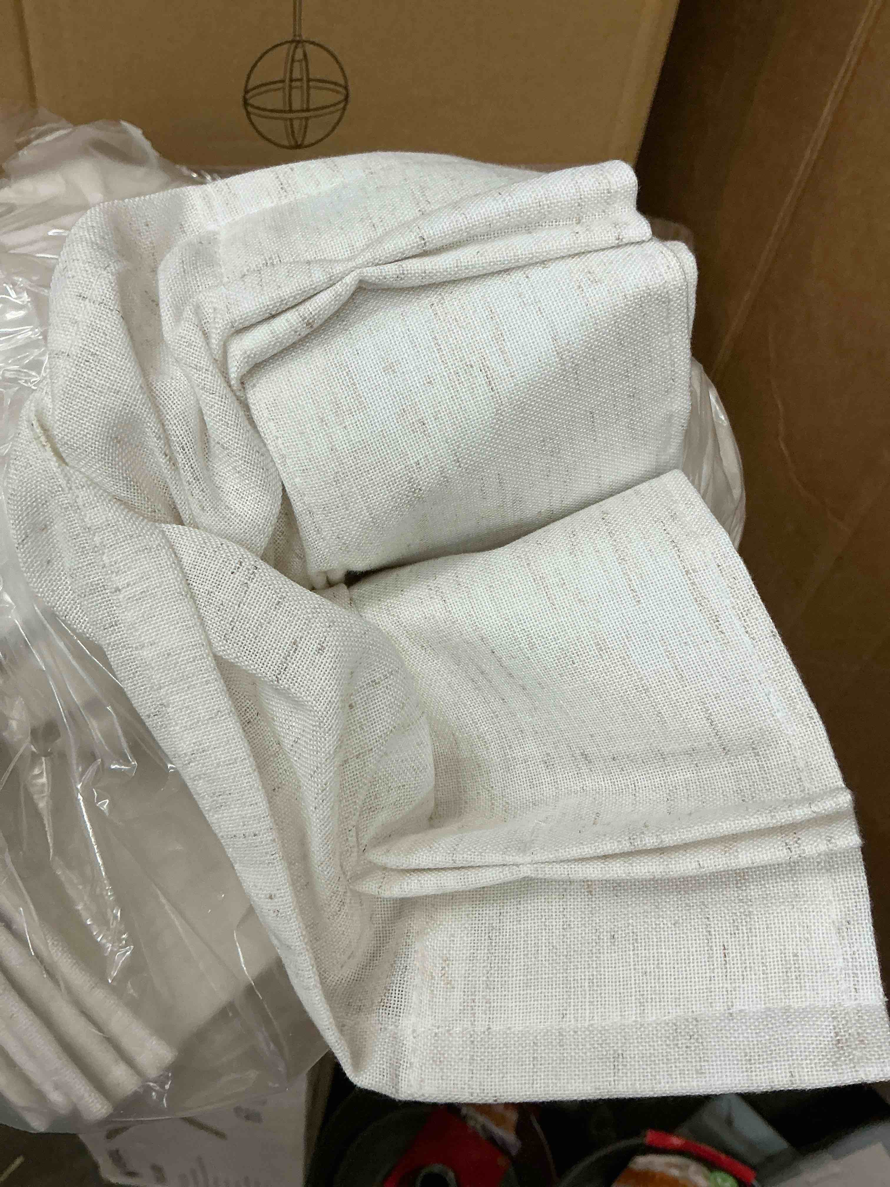 Condition photo showing Good Condition for stella open weave semi sheer curtain pleated