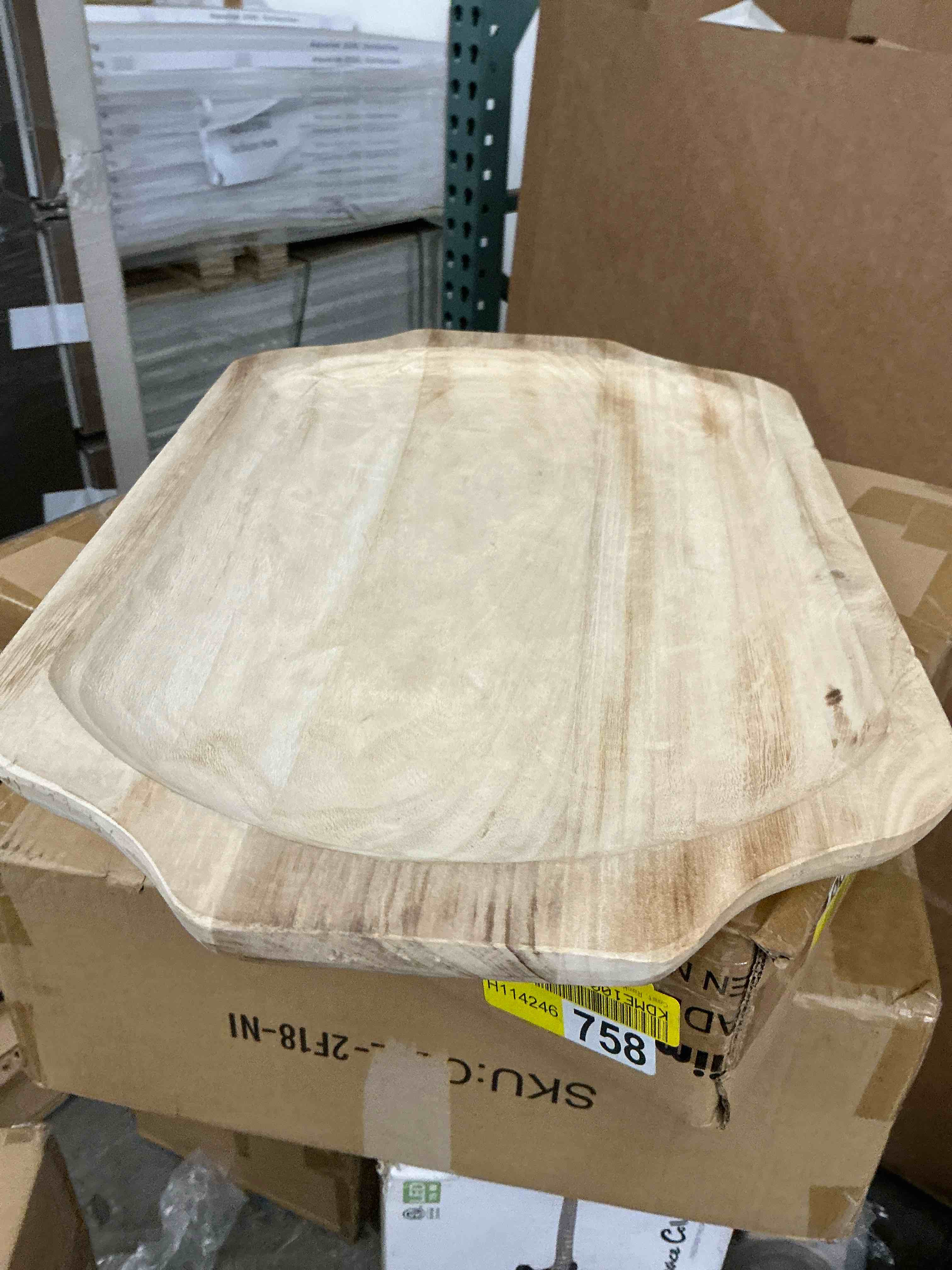 Condition photo showing Good Condition for creative co-op decorative paulownia wood tray, natural