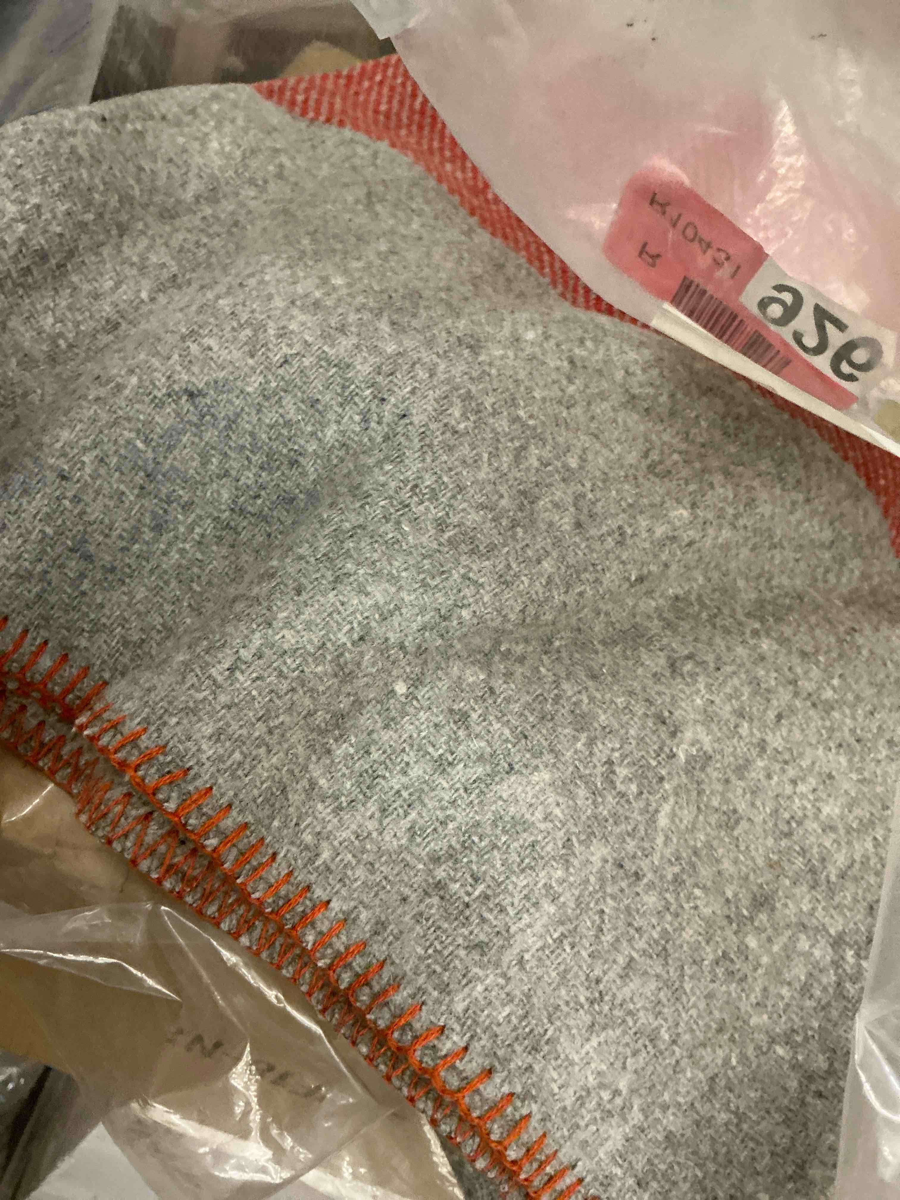 Condition photo showing Good Condition for swiss army style wool chestnut blanket 2700, brown with white cross and red stripe
