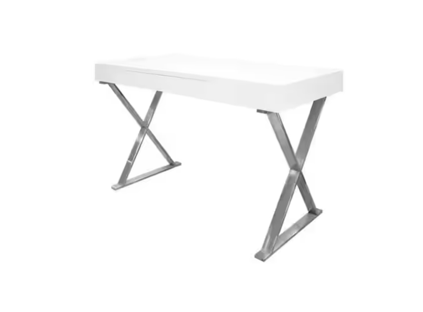 (**top desk only**) Rectangular White Modern Computer Desk, with 4 drawers 
