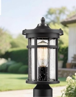 casia outdoor post light, outdoor pillar light, exterior pole light for garden, pathway pillar lamp for garden patio, yard, balcony and entryway