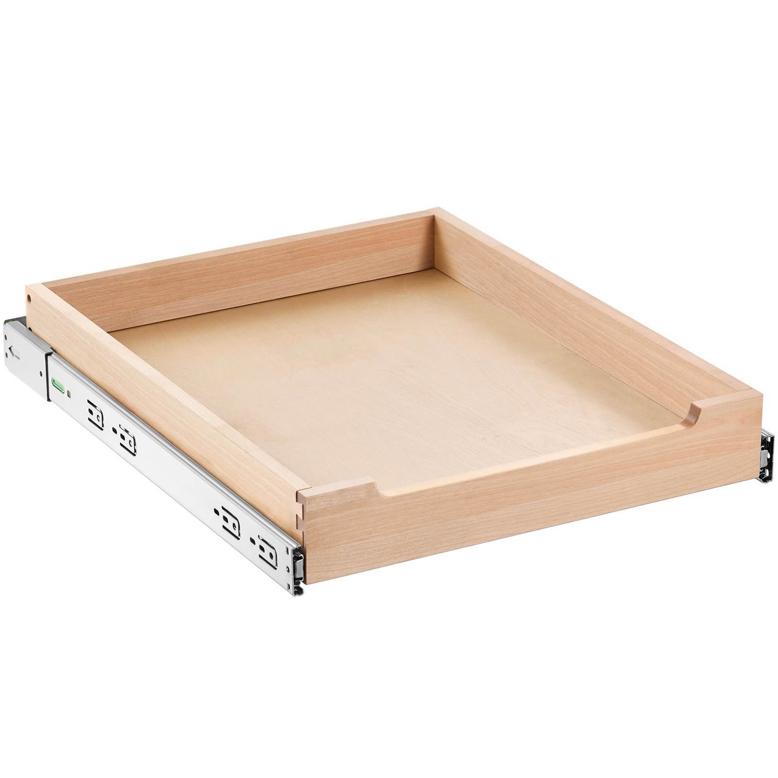 vevor pull out cabinet organizer, 17"w x 21"d cabinet drawer, soft close slide out shelf, heavy-duty sliding wood drawer, bottom and side assembly base cabinet organization for kitchen pantry bathroom
