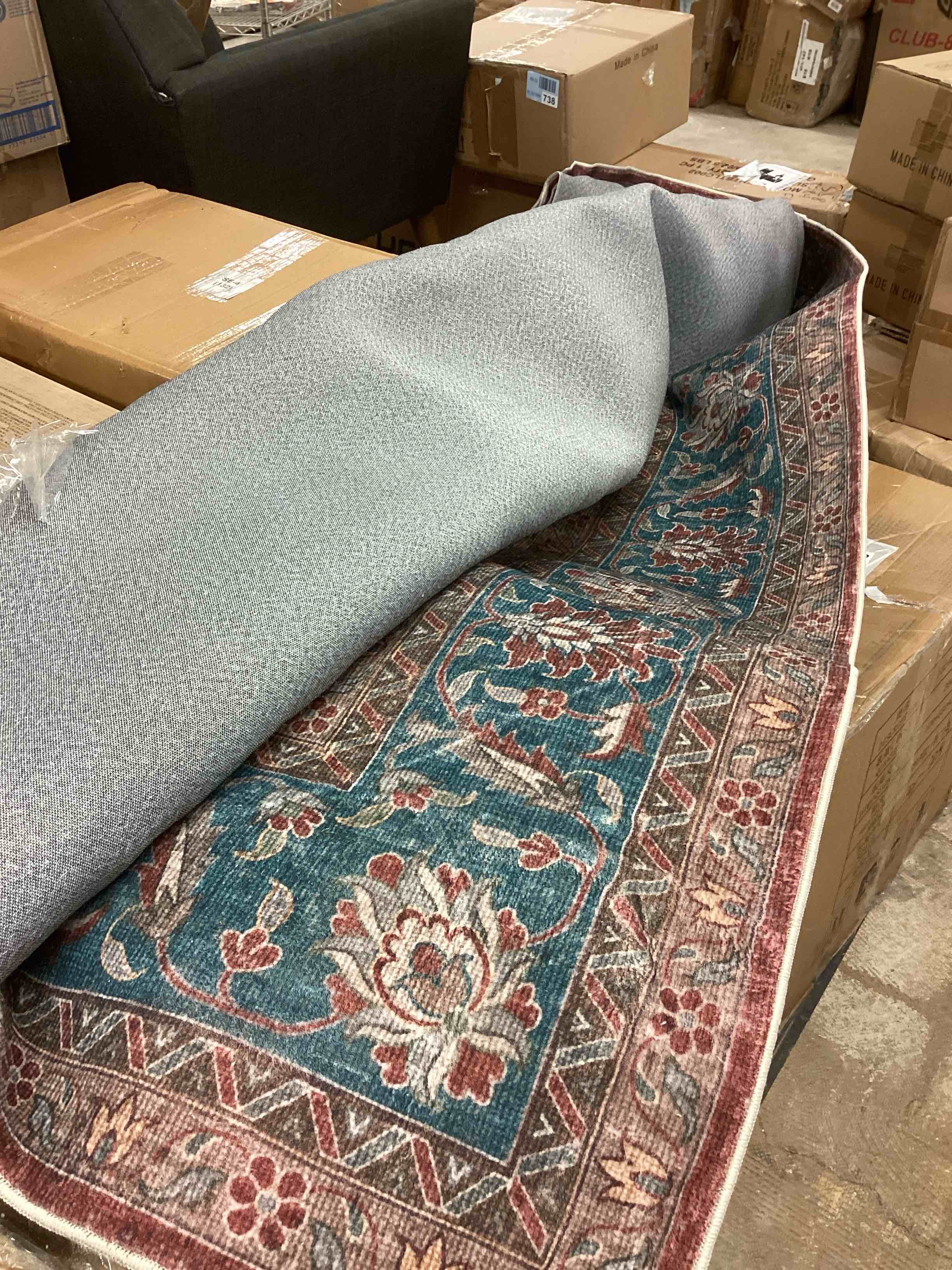 Condition photo showing Good Condition for stella machine washable oriental area rug with non- slip backing