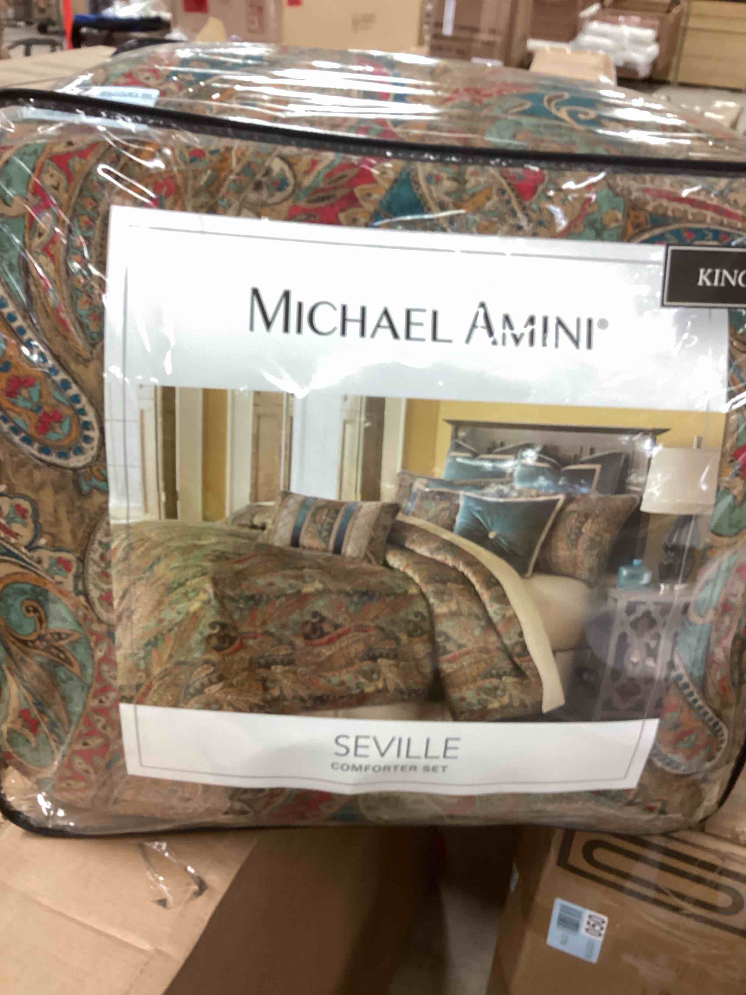Condition photo showing New/Like New for seville comforter set - honey (king)