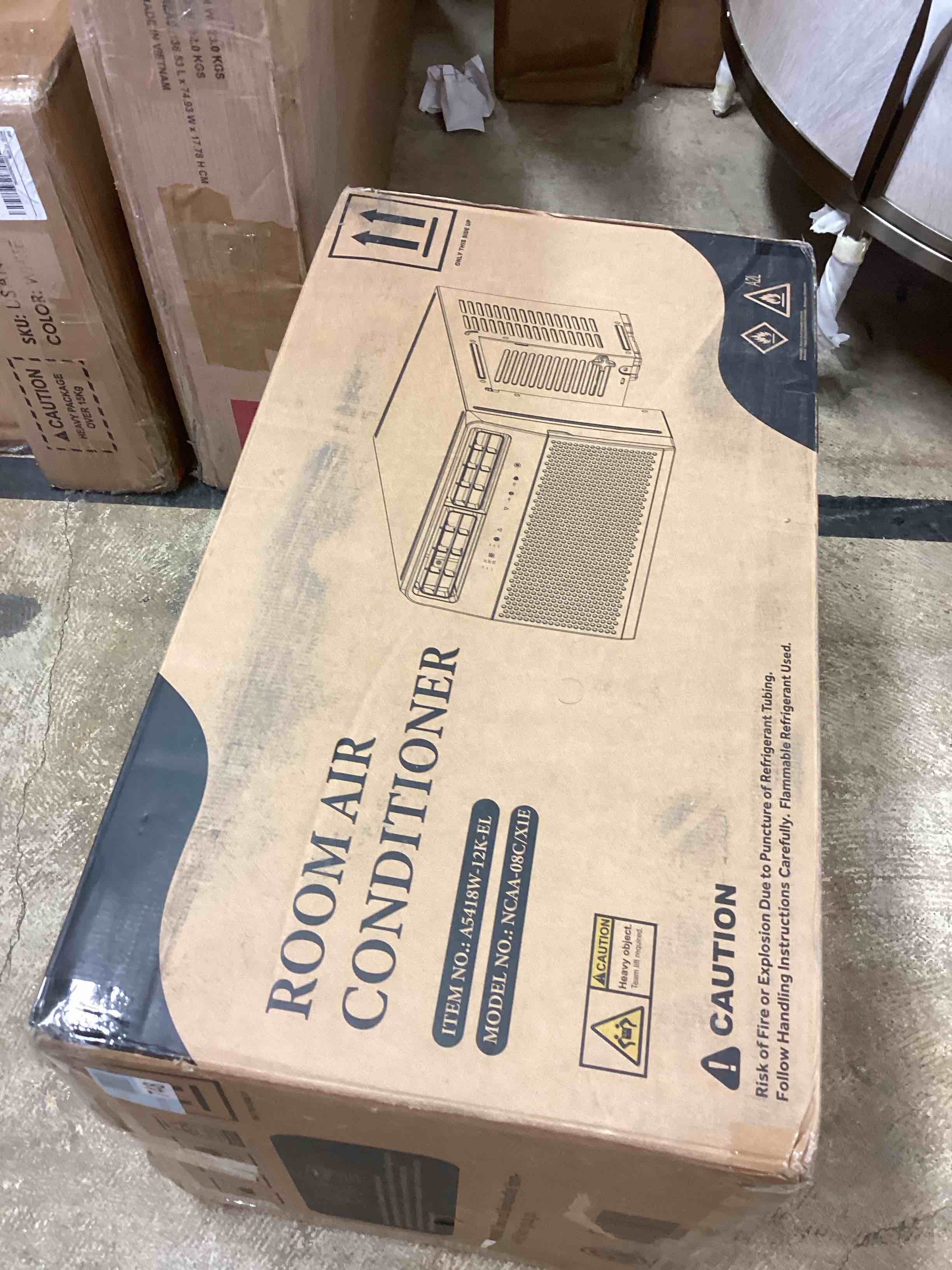 Condition photo showing New/Like New for window air conditioner 12,000 btu, window ac unit cooling 500 sqft, dehumidifier, fan mode