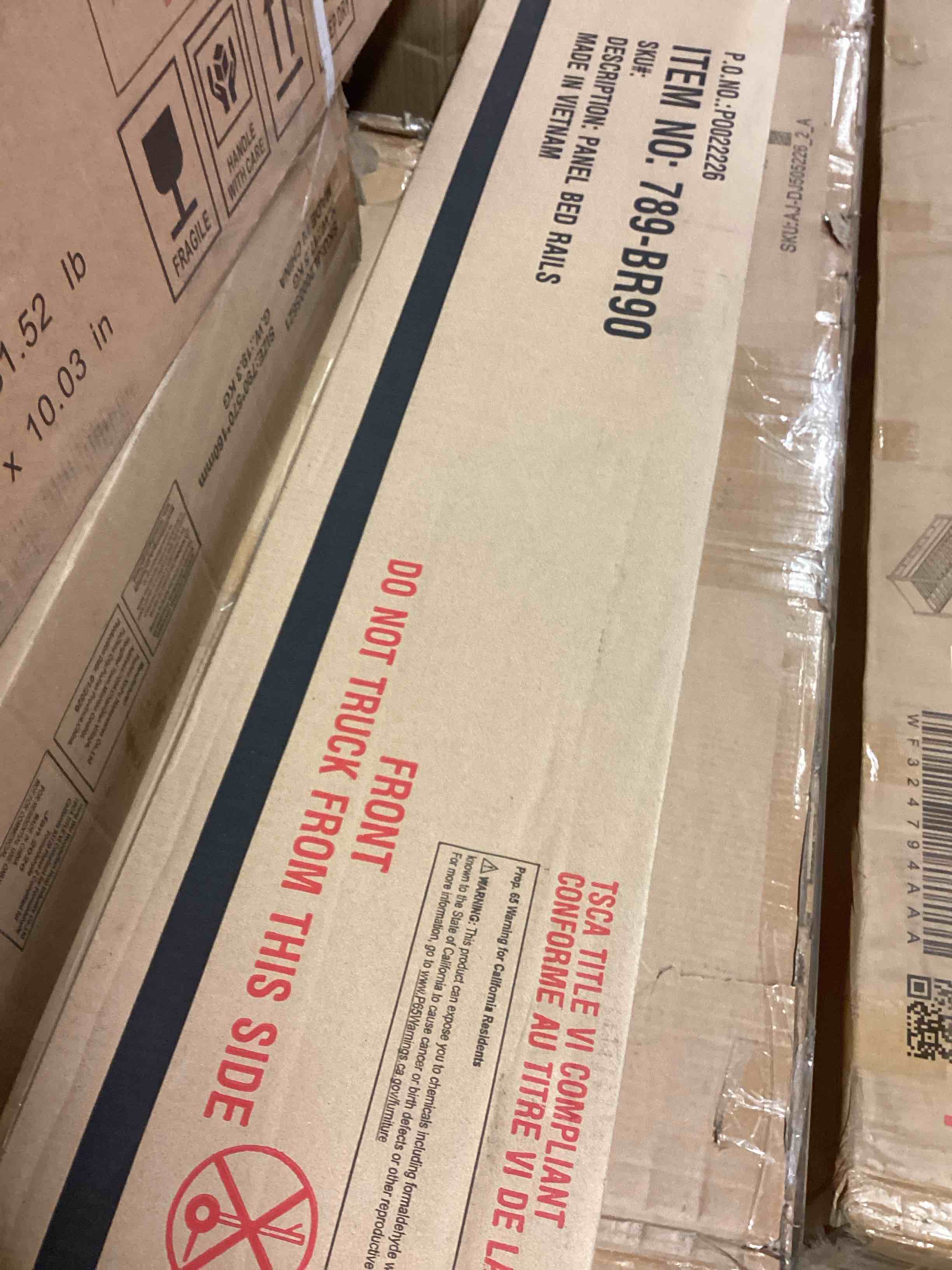 Condition photo showing Good Condition for liberty furniture wood bed frame with upholstered headboard (incomplete rails only)