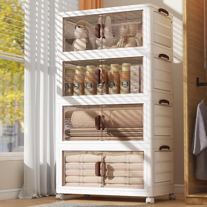 nuxiwin collapsible drawers with lid & wheels 70120