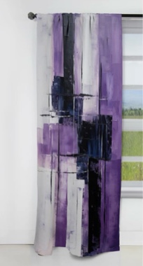 Bartlum - Tachisme Curtain - Blackout Abstract Curtain - 1 Panel