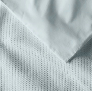 re/fine cotton waffle sham set of 2 ,stormy blue