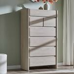 modern 7 drawers dresser for bedroom, 54.7" tall large dresser & chests of drawe white