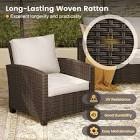Vicllax Patio Furniture Set, Wicker Outdoor Conversation Set with Cushioned Sofa Chairs